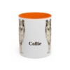 11oz Collie Mug, Orange, front view