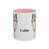 11oz Collie Mug, Pink, front view