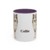 11oz Collie Mug, Purple, front view