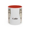 11oz Collie Mug, Red, front view