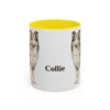 11oz Collie Mug, Yellow, front view