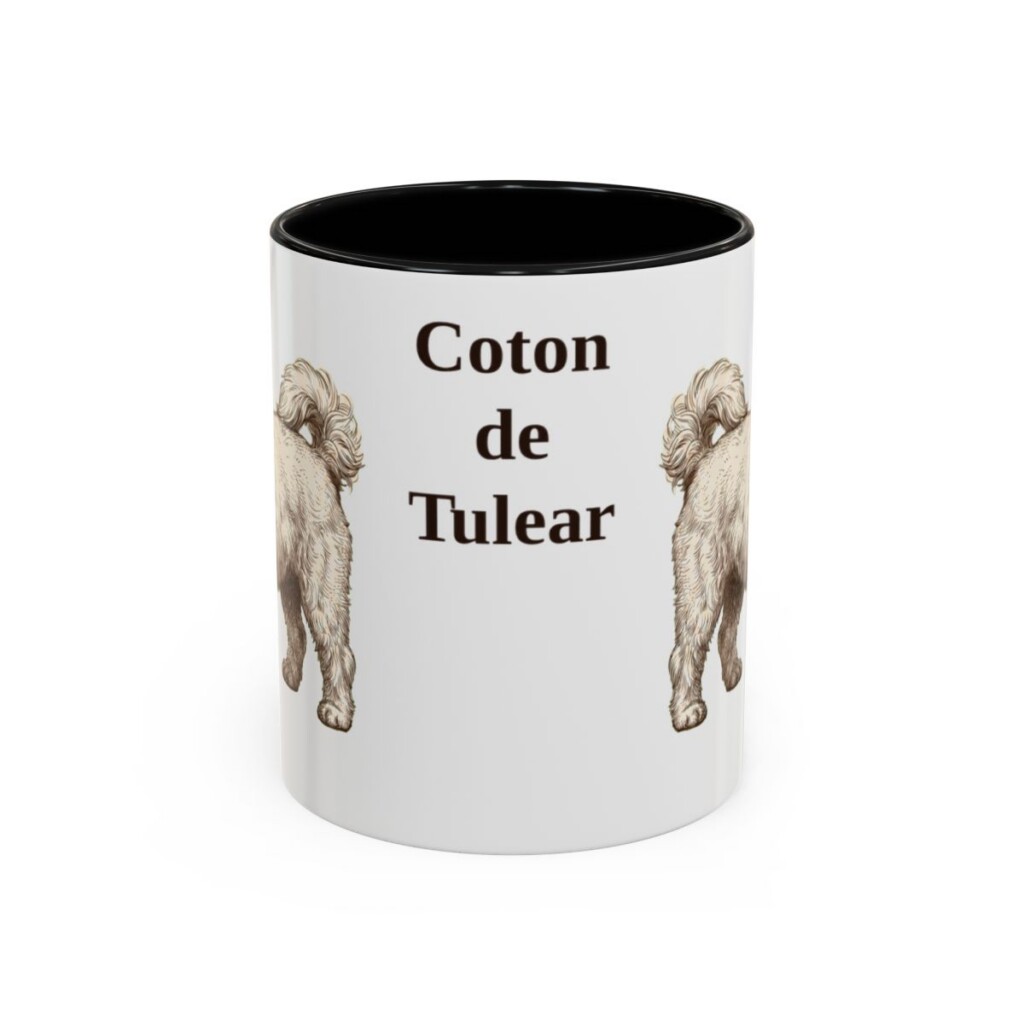 11oz Coton de Tulear Mug, Black, front view