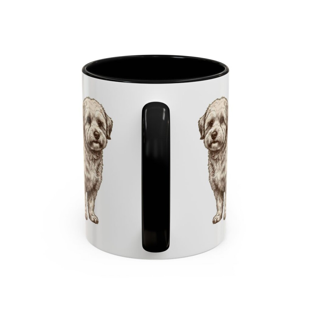 11oz Coton de Tulear Dog Dad Mug, Black, back view