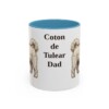 11oz Coton de Tulear Dog Dad Mug, Light Blue, front view
