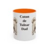 11oz Coton de Tulear Dog Dad Mug, Orange, front view
