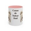11oz Coton de Tulear Dog Dad Mug, Pink, front view