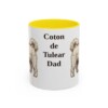 11oz Coton de Tulear Dog Dad Mug, Yellow, front view
