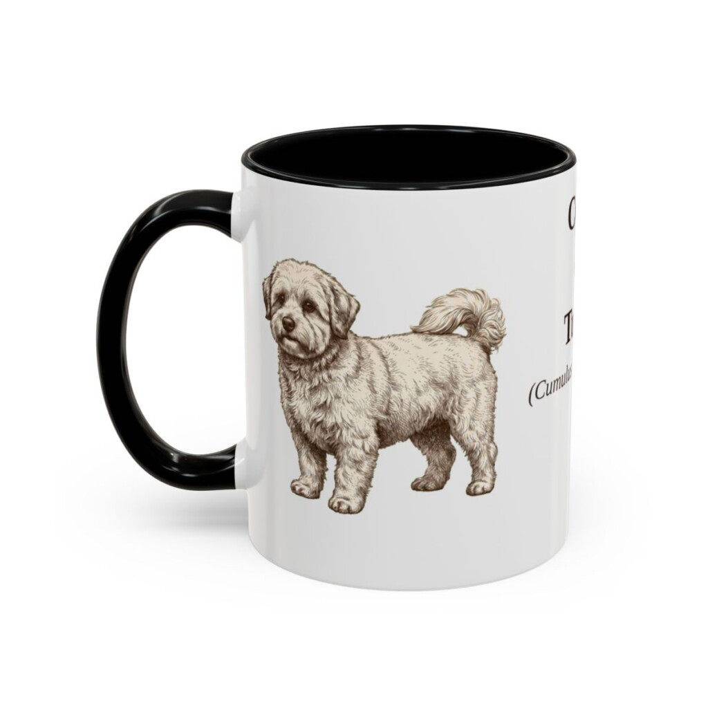 11oz Coton de Tulear Latin Mug, Black, left side view