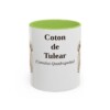 11oz Coton de Tulear Latin Mug, Light Green, front view