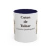 11oz Coton de Tulear Latin Mug, Navy, front view