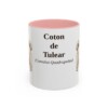 11oz Coton de Tulear Latin Mug, Pink, front view