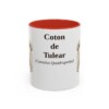 11oz Coton de Tulear Latin Mug, Red, front view