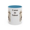 11oz Coton de Tulear Mug, Light Blue, front view
