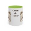 11oz Coton de Tulear Mug, Light Green, front view