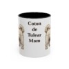 11oz Coton de Tulear Dog Mom Mug, Black, front view