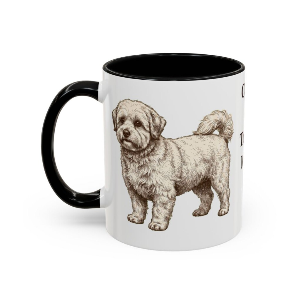 11oz Coton de Tulear Dog Mom Mug, Black, left side view
