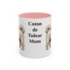 11oz Coton de Tulear Dog Mom Mug, Pink, front view