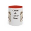 11oz Coton de Tulear Dog Mom Mug, Red, front view