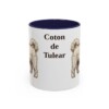 11oz Coton de Tulear Mug, Navy, front view
