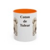 11oz Coton de Tulear Mug, Orange, front view