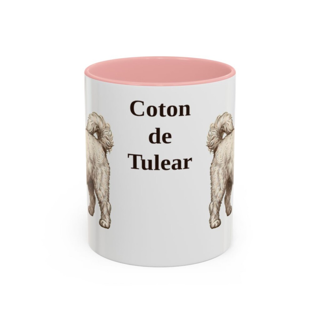 11oz Coton de Tulear Mug, Pink, front view