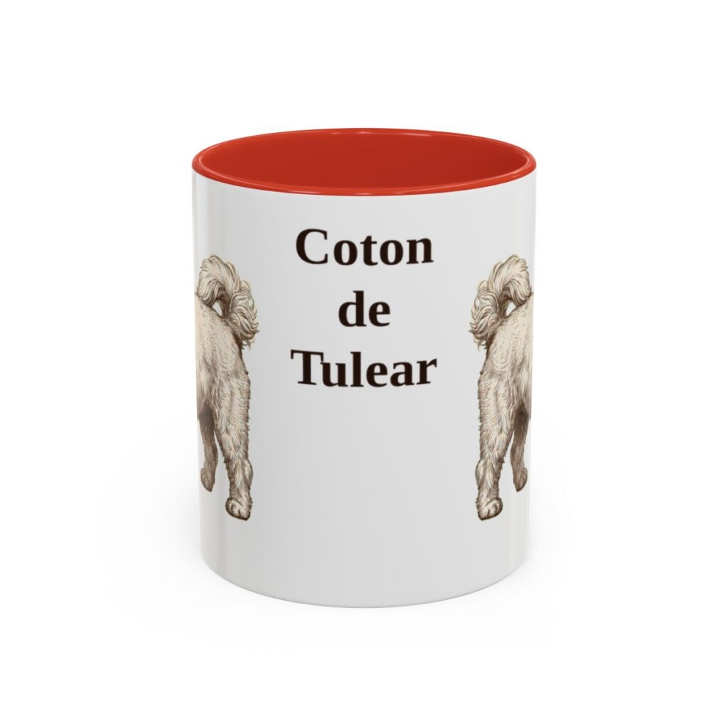 11oz Coton de Tulear Mug, Red, front view