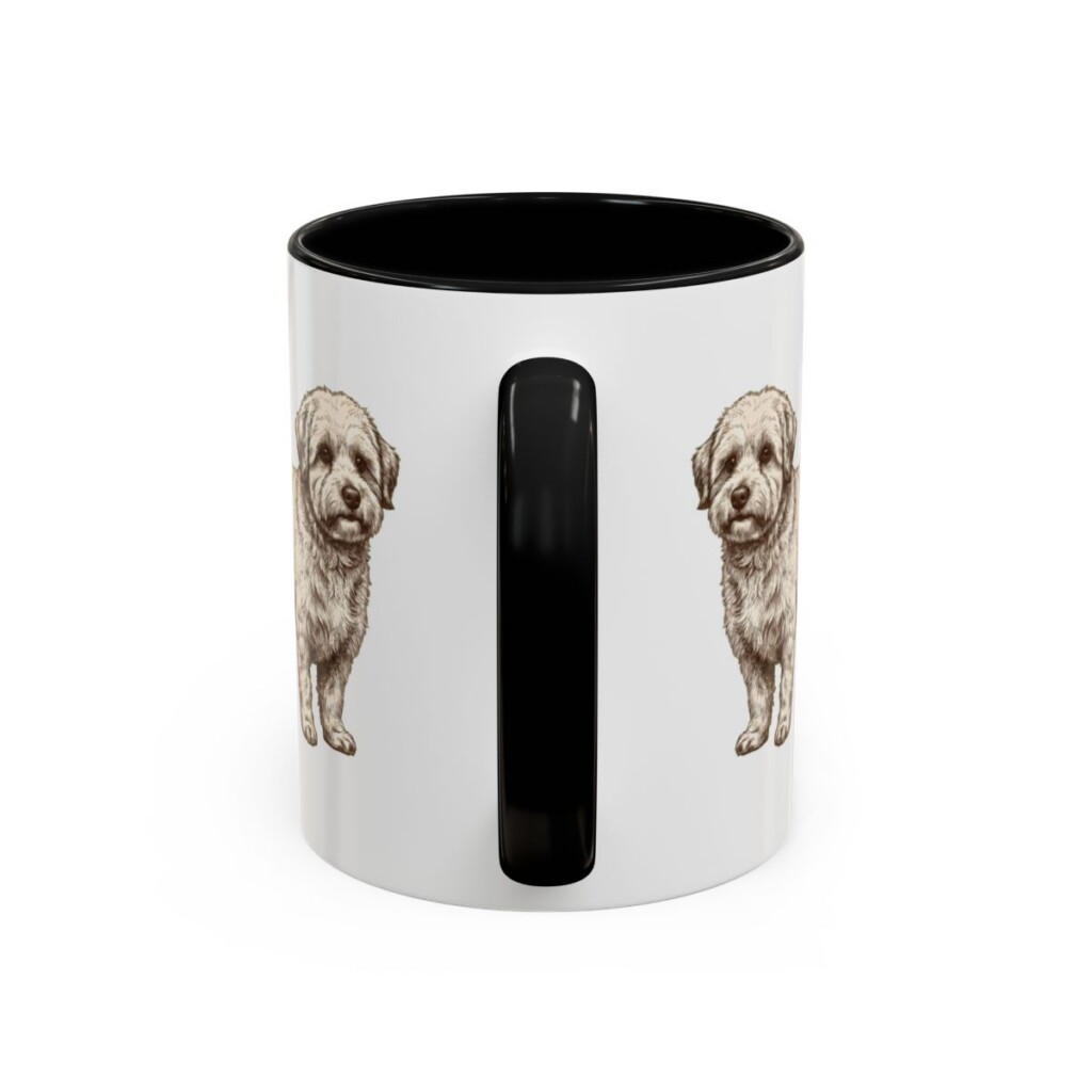 11oz Coton de Tulear Mug, Black, back view