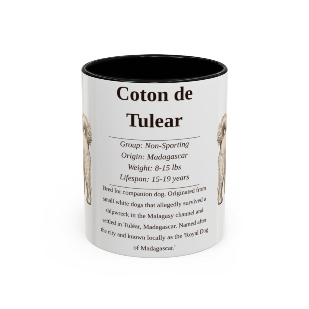 11oz Coton de Tulear Mug, Black, front view