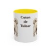 11oz Coton de Tulear Mug, Yellow, front view