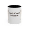 11oz Curly-Coated Retriever Mug, Black, front view