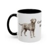 11oz Curly-Coated Retriever Mug, Black, left side view