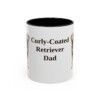 11oz Curly-Coated Retriever Dog Dad Mug, Black, front view