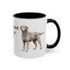 11oz Curly-Coated Retriever Dog Dad Mug, Black, right side view