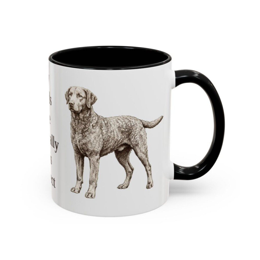 11oz-curly-coated-retriever-mug-humor-black-right 11oz Funny Curly-Coated Retriever Mug, Black, right side view