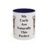 11oz-curly-coated-retriever-mug-humor-navy 11oz Funny Curly-Coated Retriever Mug, Navy, front view