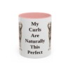 11oz-curly-coated-retriever-mug-humor-pink 11oz Funny Curly-Coated Retriever Mug, Pink, front view