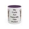 11oz-curly-coated-retriever-mug-humor-purple 11oz Funny Curly-Coated Retriever Mug, Purple, front view
