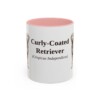 11oz Curly-Coated Retriever Latin Mug, Pink, front view
