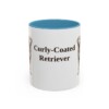 11oz Curly-Coated Retriever Mug, Light Blue, front view
