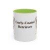 11oz Curly-Coated Retriever Mug, Light Green, front view