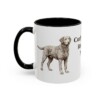 11oz Curly-Coated Retriever Dog Mom Mug, Black, left side view