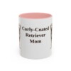 11oz Curly-Coated Retriever Dog Mom Mug, Pink, front view