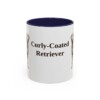 11oz Curly-Coated Retriever Mug, Navy, front view