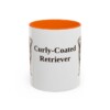 11oz Curly-Coated Retriever Mug, Orange, front view