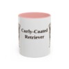 11oz Curly-Coated Retriever Mug, Pink, front view