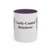11oz Curly-Coated Retriever Mug, Purple, front view