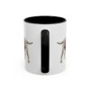 11oz Curly-Coated Retriever Mug, Black, back view