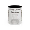 11oz Curly-Coated Retriever Mug, Black, front view