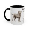 11oz Curly-Coated Retriever Mug, Black, left side view