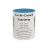 11oz Curly-Coated Retriever Mug, Light Blue, front view